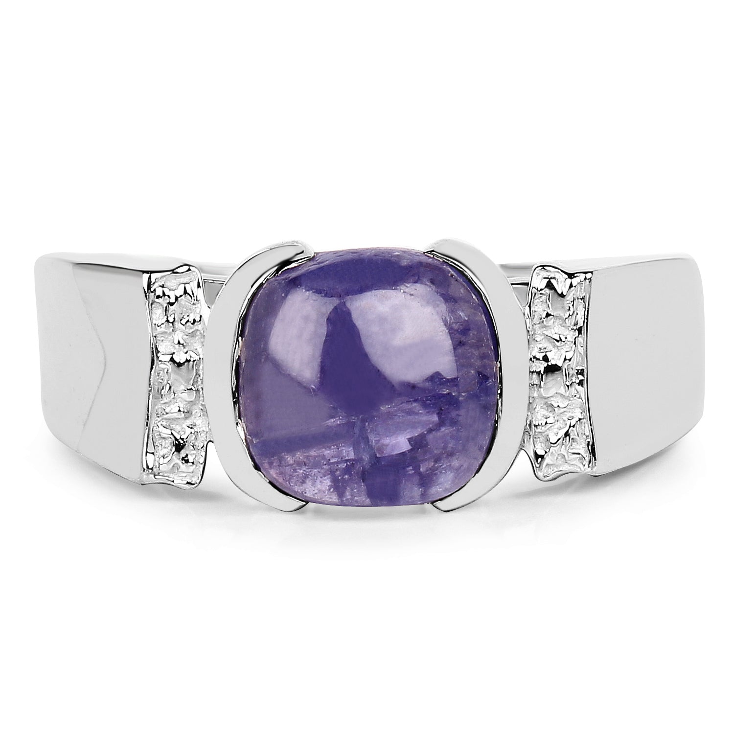 2.80 Carat Genuine Tanzanite .925 Sterling Silver Ring Bids.com