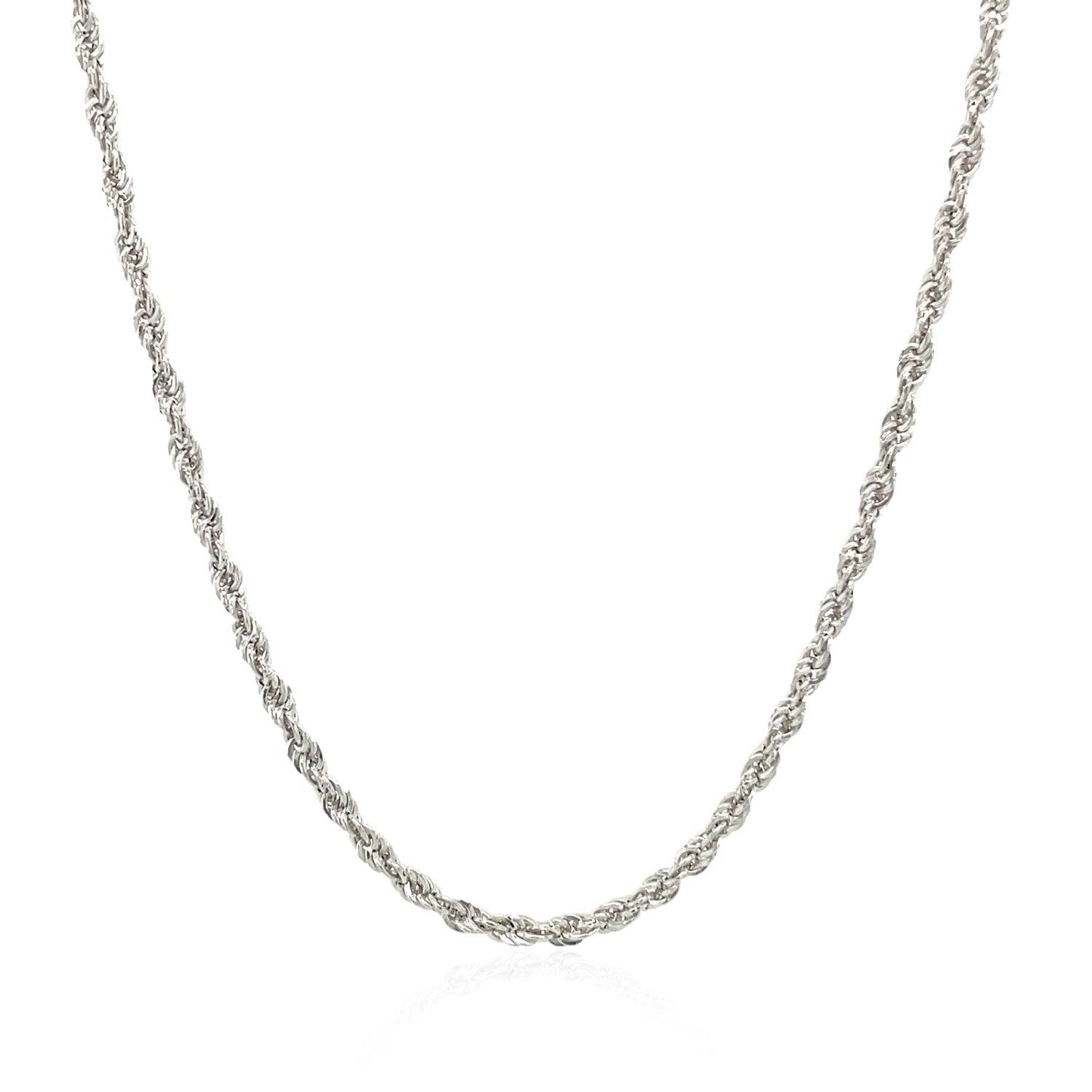 2.0mm 14k White Gold Light Rope Chain Bids.com