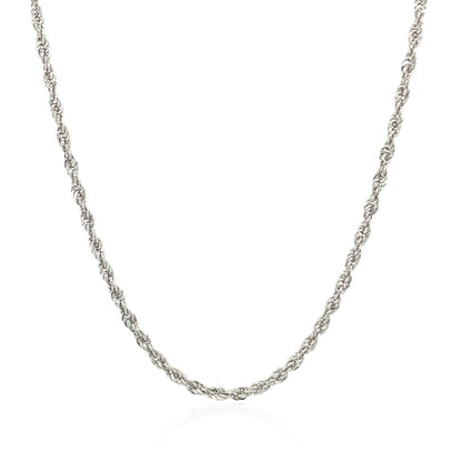 2.0mm 14k White Gold Light Rope Chain Bids.com