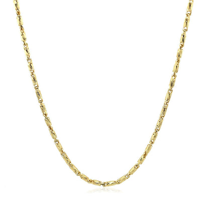 Diamond Cut Fancy Links Pendant Chain in 14k Yellow Gold (1.5mm) Bids.com