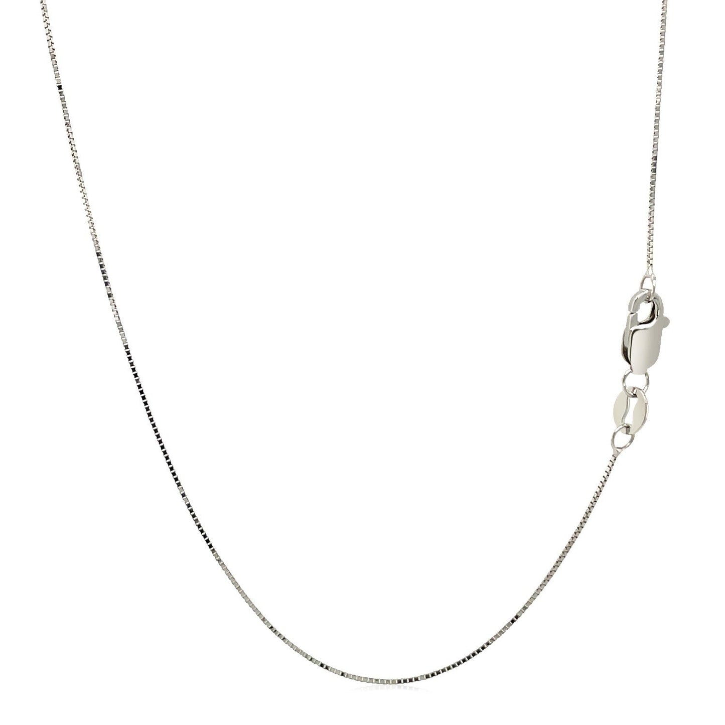 10k White Gold Classic Box Chain (0.45 mm) Bids.com