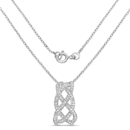 0.54 Carat Genuine White Diamond .925 Sterling Silver Pendant Bids.com