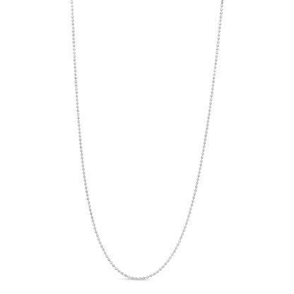 .925 Sterling Silver 0.7mm Slim and Dainty Unisex 18" Inch Ball Bead Chain Necklace Bids.com