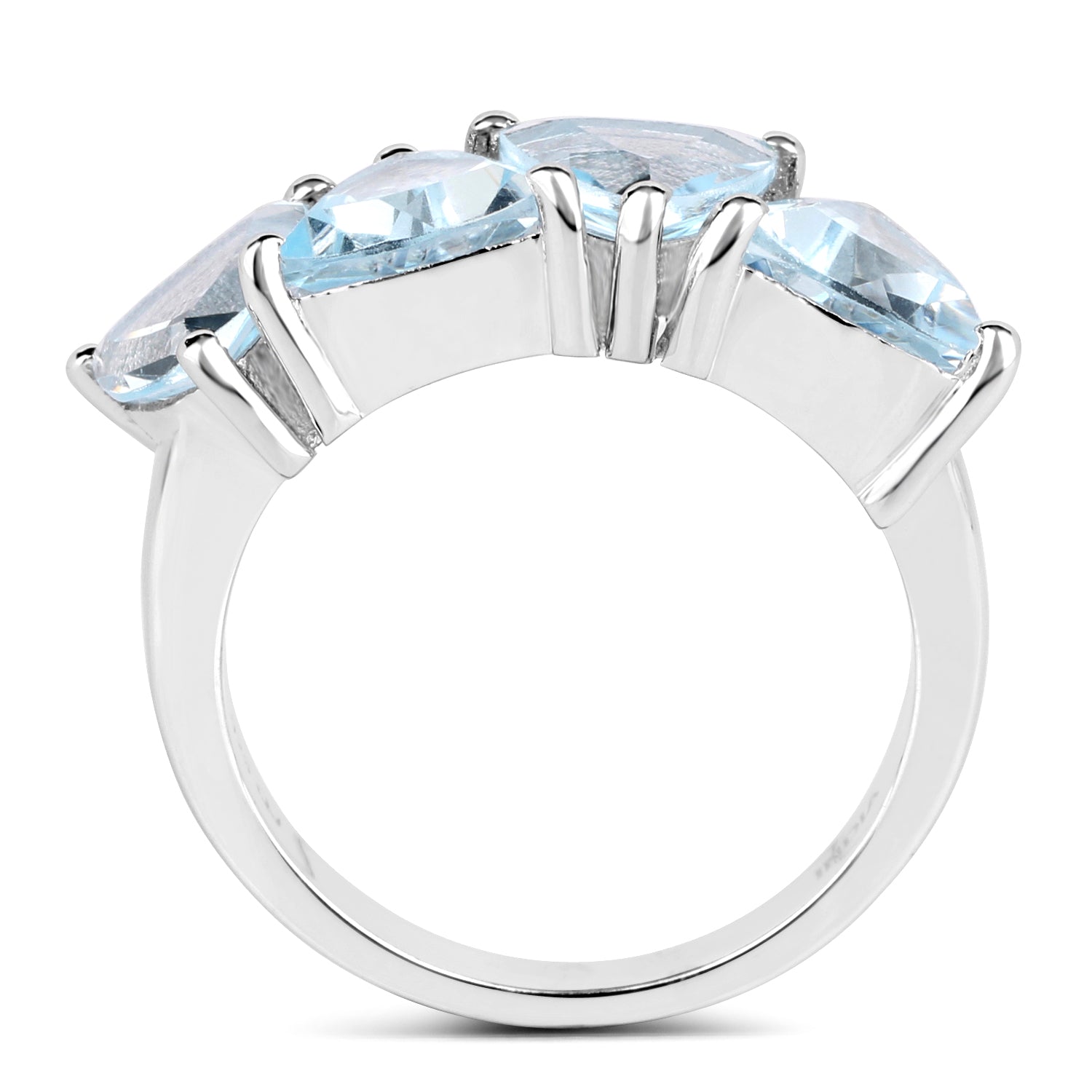5.00 Carat Genuine  Blue Topaz .925 Sterling Silver Ring Bids.com