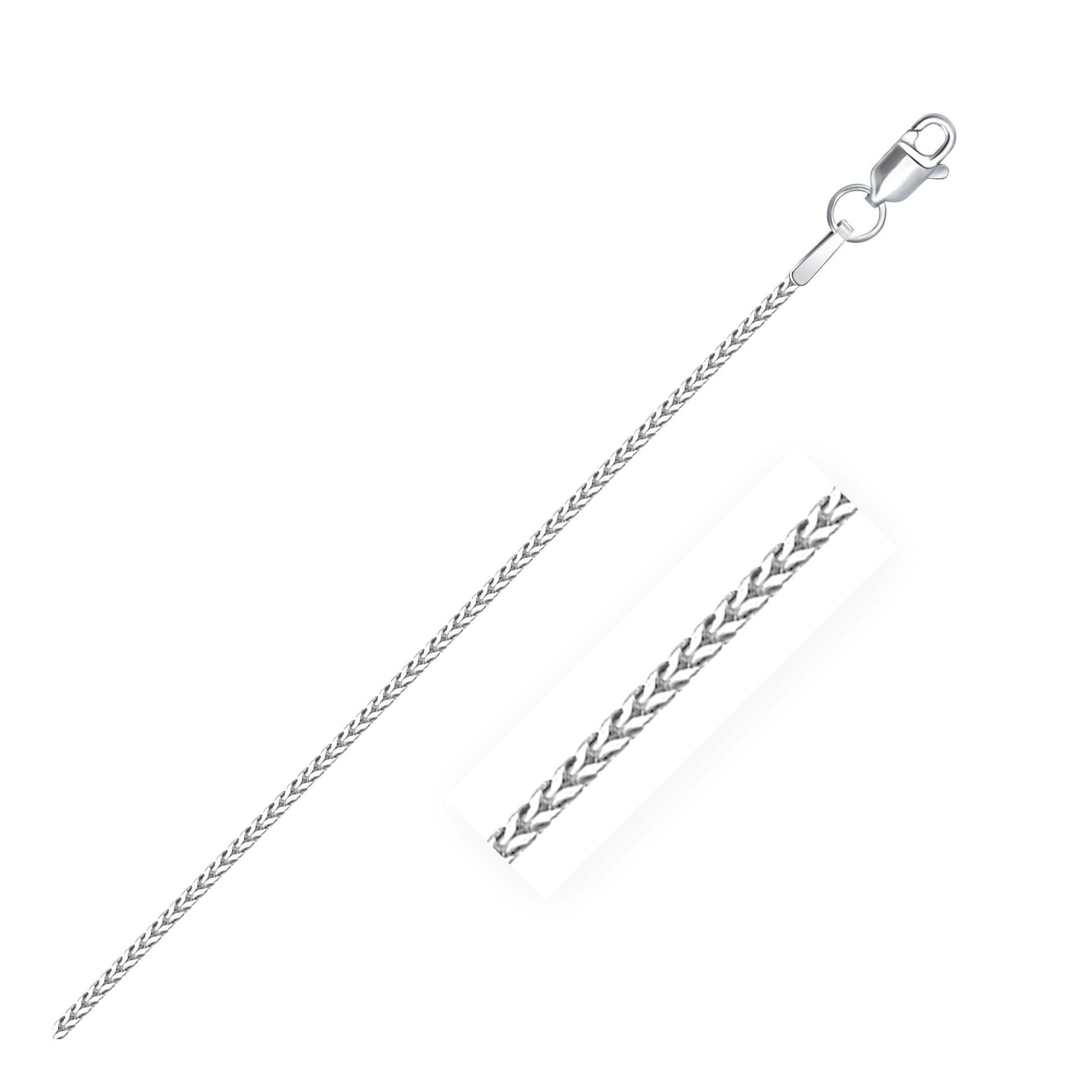14k White Gold Franco Chain 0.9mm Bids.com