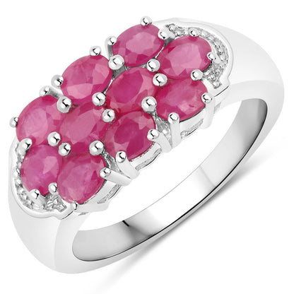 2.20 Carat Genuine Ruby .925 Sterling Silver Ring Bids.com