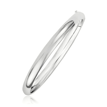 Classic Bangle in 14k White Gold (5.0mm) Bids.com
