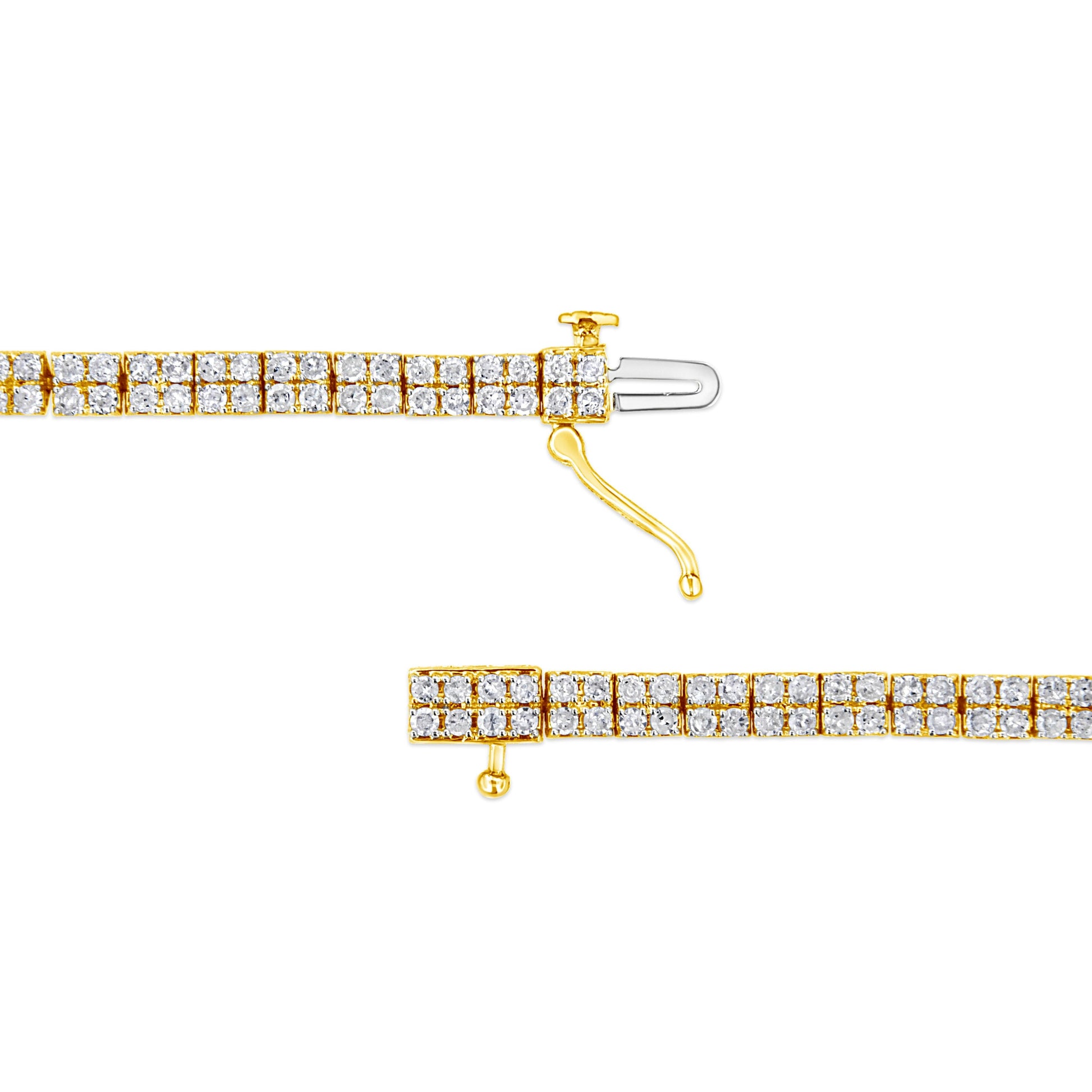 14K Yellow Gold Plated .925 Sterling Silver 3.0 Cttw Diamond Link Bracelet (K-L Color, I2-I3 Clarity) - 7.25" Bids.com