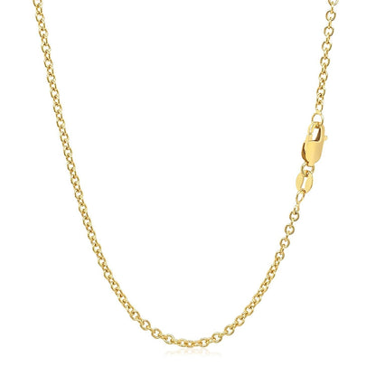 14k Yellow Gold Round Cable Link Chain 1.9mm Bids.com