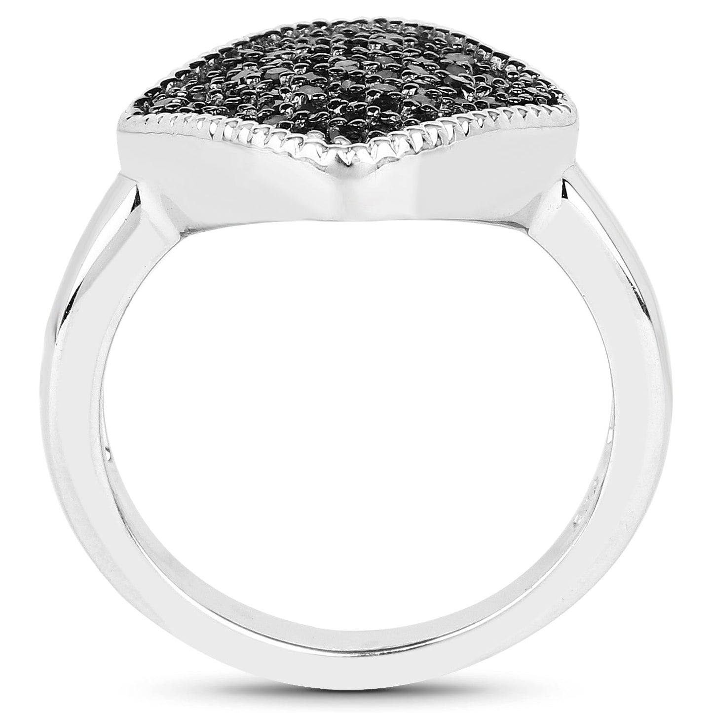 0.24 Carat Genuine Black Diamond .925 Sterling Silver Ring Bids.com