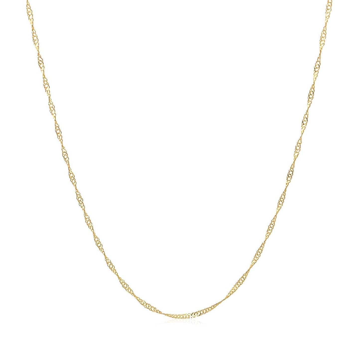 14k Yellow Gold Singapore Chain 0.6mm Bids.com