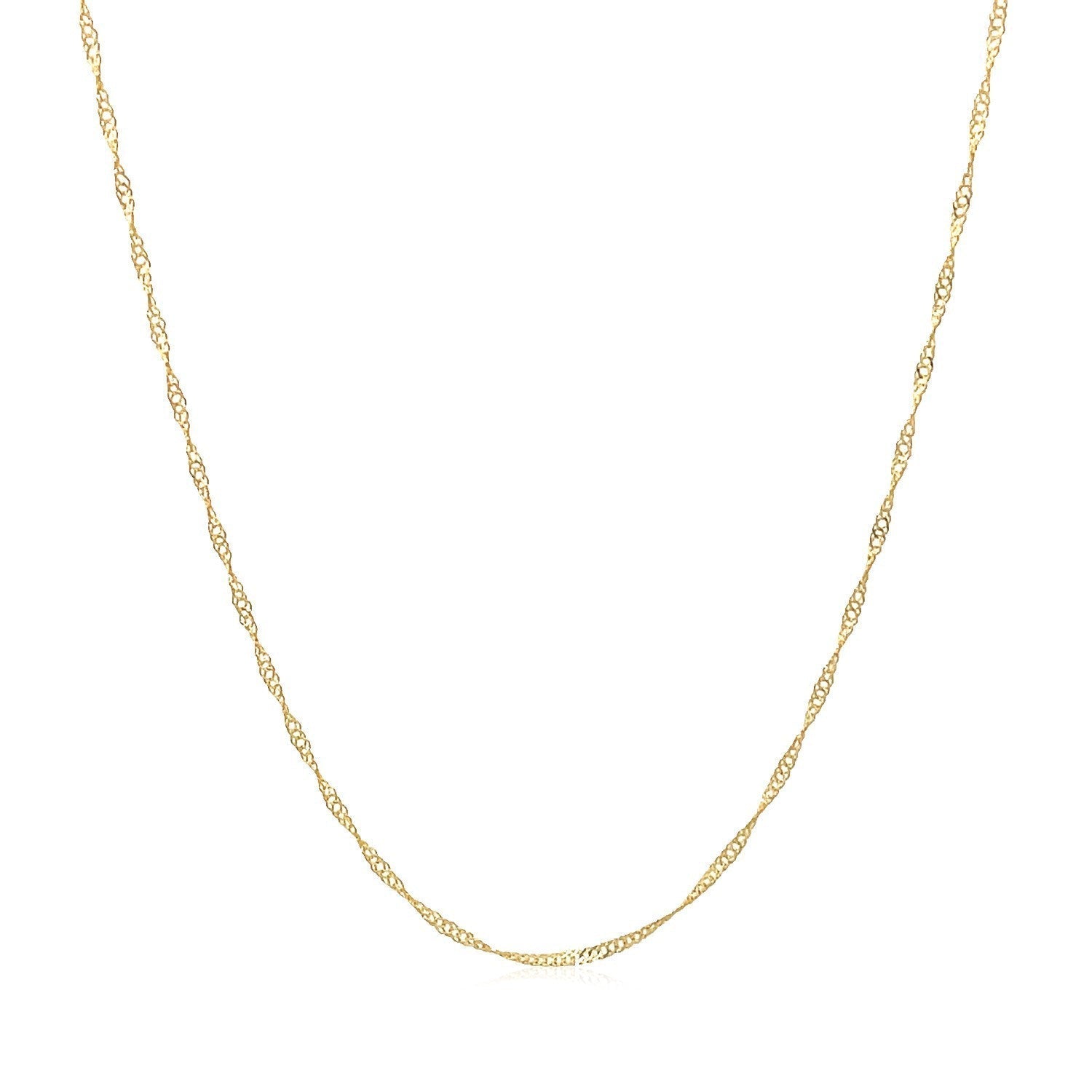 14k Yellow Gold Singapore Chain 0.6mm Bids.com