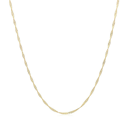 14k Yellow Gold Singapore Chain 0.6mm Bids.com