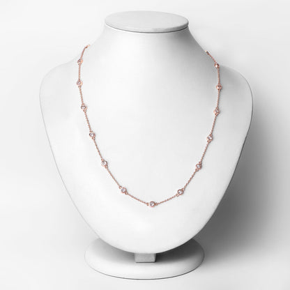 1.62 Carat Genuine Morganite .925 Sterling Silver Necklace Bids.com