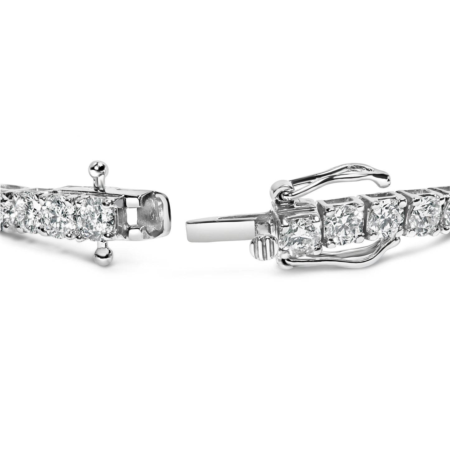 14K White Gold 5.00 Cttw Prong Set Lab Grown Round Diamond Classic Tennis Bracelet (F-G Color, VS2-SI1 Clarity) - 7.25" Bids.com