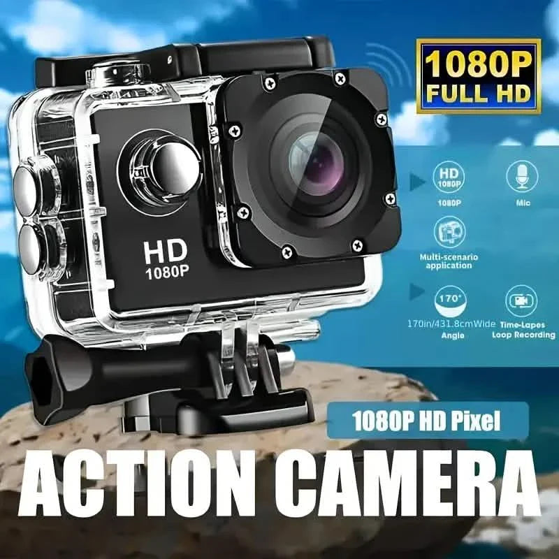 Ultra HD 1080P Action Camera – 140° Wide Angle, Fisheye Lens, LCD Display DailySale