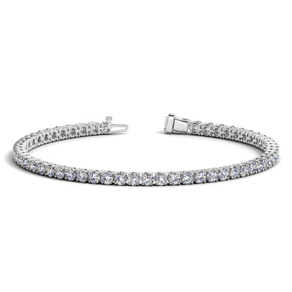 Lab Grown Round Diamond Tennis Bracelet in 14k White Gold (5 cctw  F/G  VS2/SI1) Bids.com