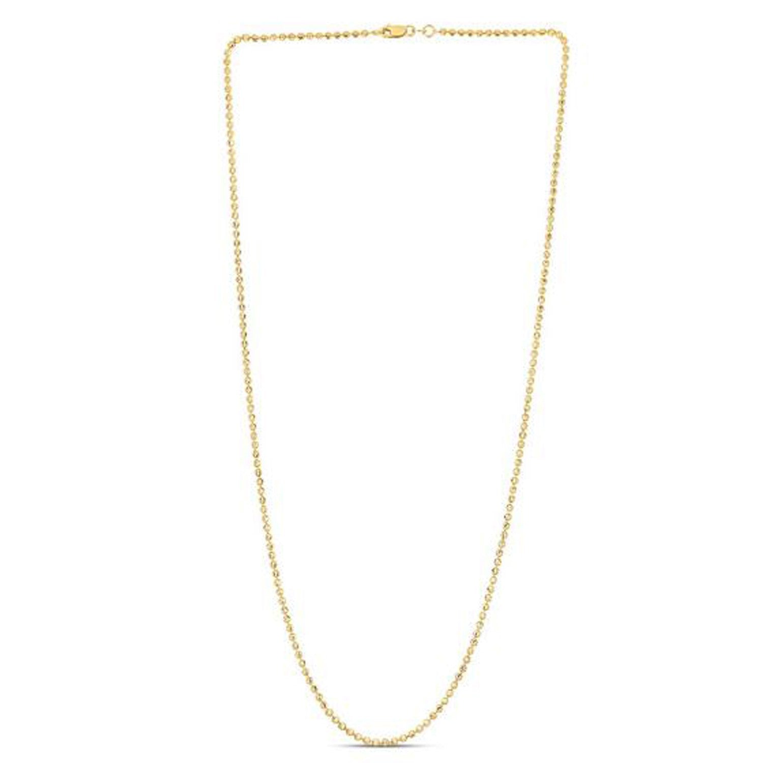 Moon Cut Bead Chain in 14k Yellow Gold (2.00 mm) Bids.com