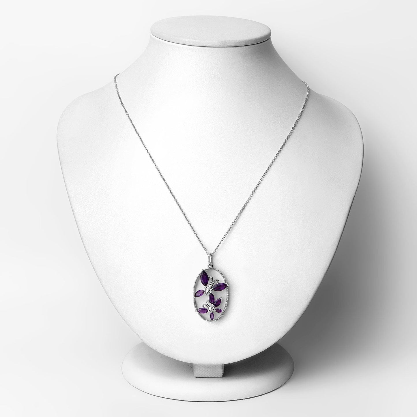 2.12 Carat Genuine Amethyst .925 Sterling Silver Pendant Bids.com