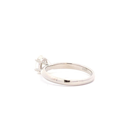 Natural .88ct Moissanite  Sterling Silver Bids.com