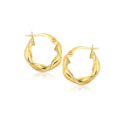 14k Yellow Gold Hoop Earrings (5/8 inch) Bids.com