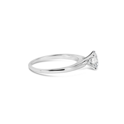 14K White Gold 1.0 Cttw Round Lab Grown Diamond 4 Prong Solitaire Engagement Ring (F-G Color, VS2-SI1 Clarity) - Ring Size 7 Bids.com