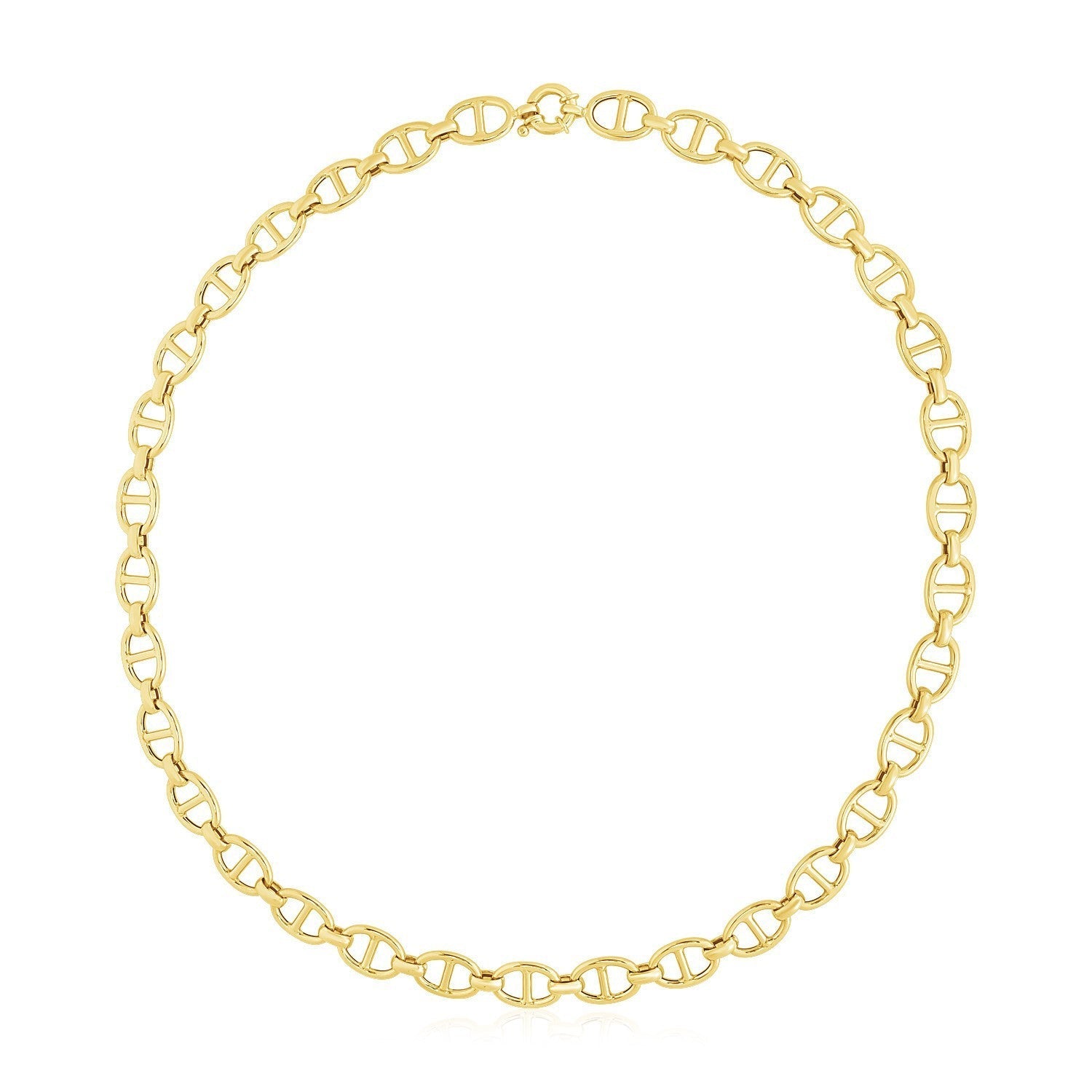 14k Yellow Gold High Polish Mariner Link Chain (8.8mm) Bids.com