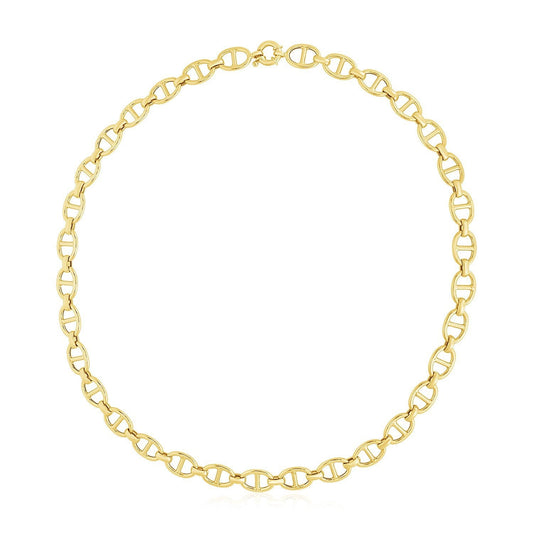 14k Yellow Gold High Polish Mariner Link Chain (8.8mm) Bids.com