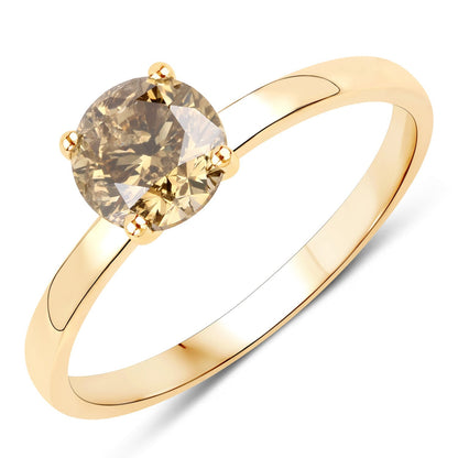 1.01 Carat Genuine LB Diamond 14K Yellow Gold Ring Bids.com
