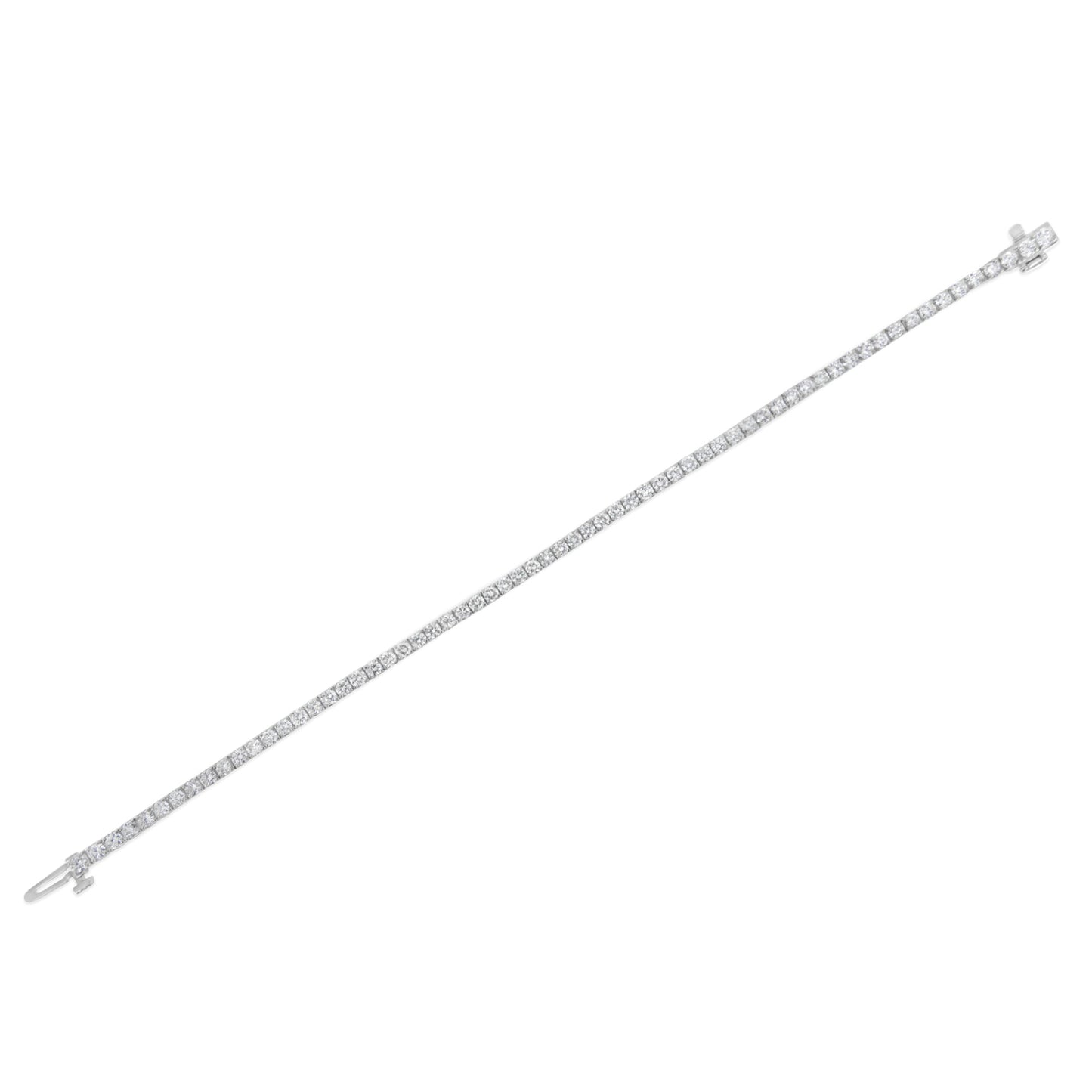 IGI Certified 4.0 Cttw Diamond 14K White Gold Classic 7â€ Tennis Bracelet (H-I Color, I1-I2 Clarity) Bids.com