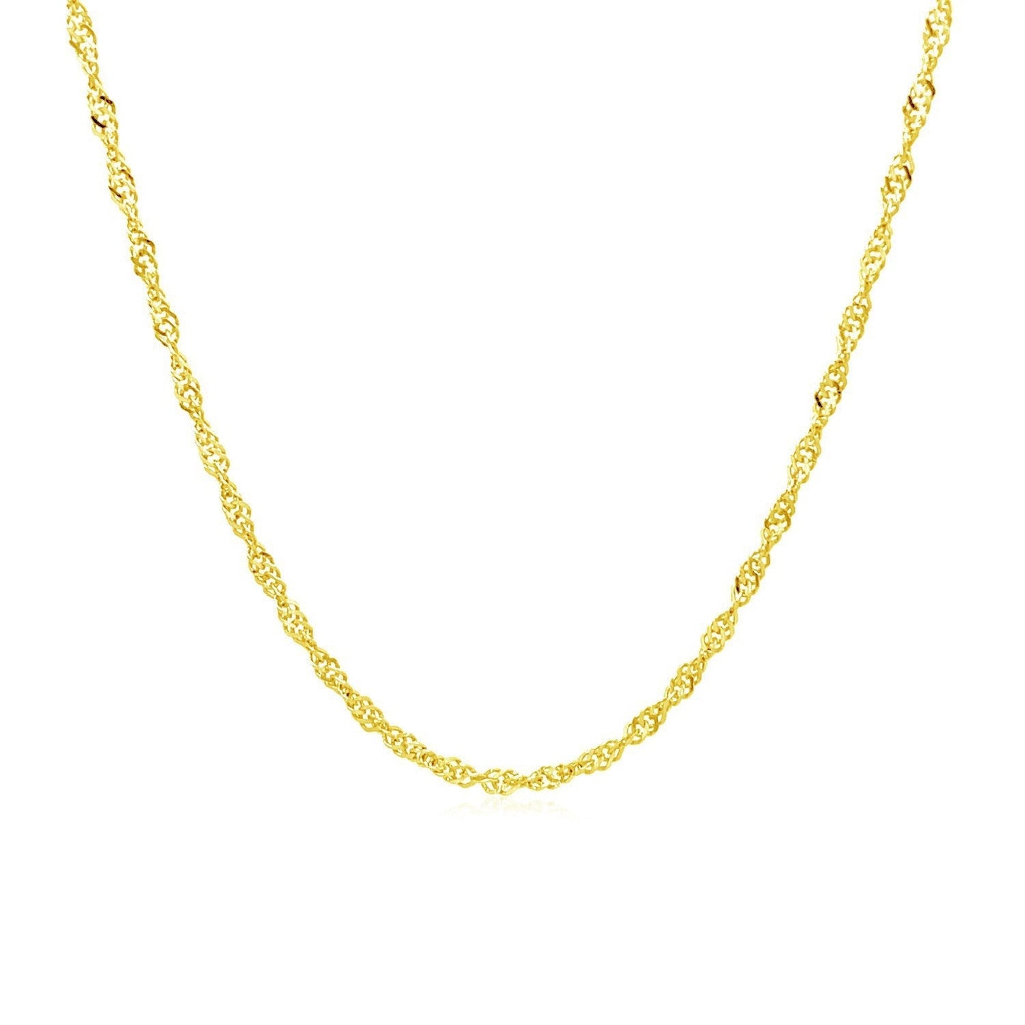 10k Yellow Gold Singapore Chain 1.5mm Bids.com