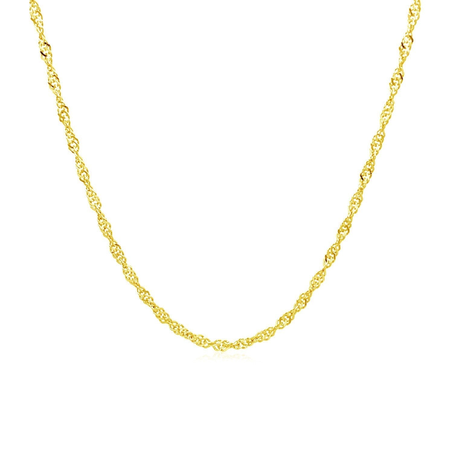 10k Yellow Gold Singapore Chain 1.5mm Bids.com