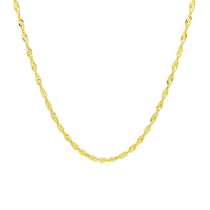 10k Yellow Gold Singapore Chain 1.5mm Bids.com