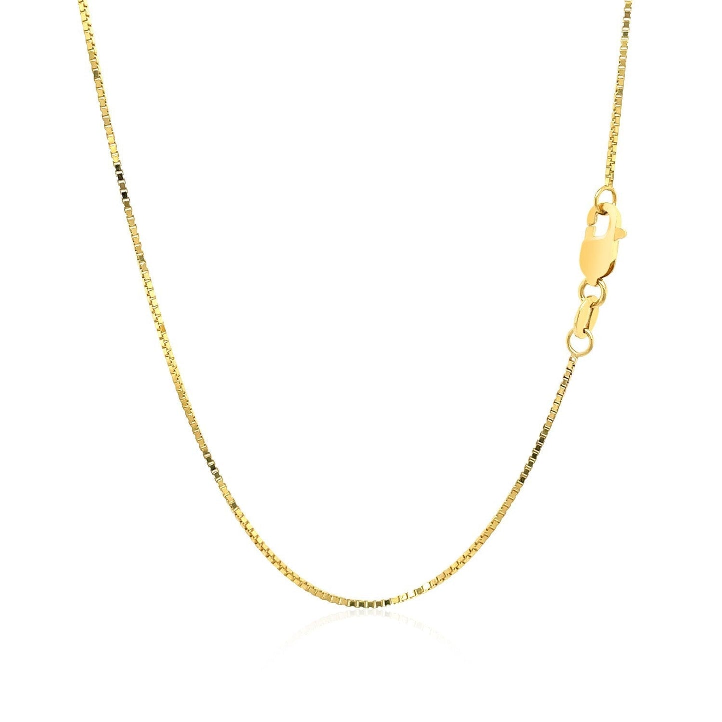 18k Yellow Gold Box Chain 0.8mm Bids.com