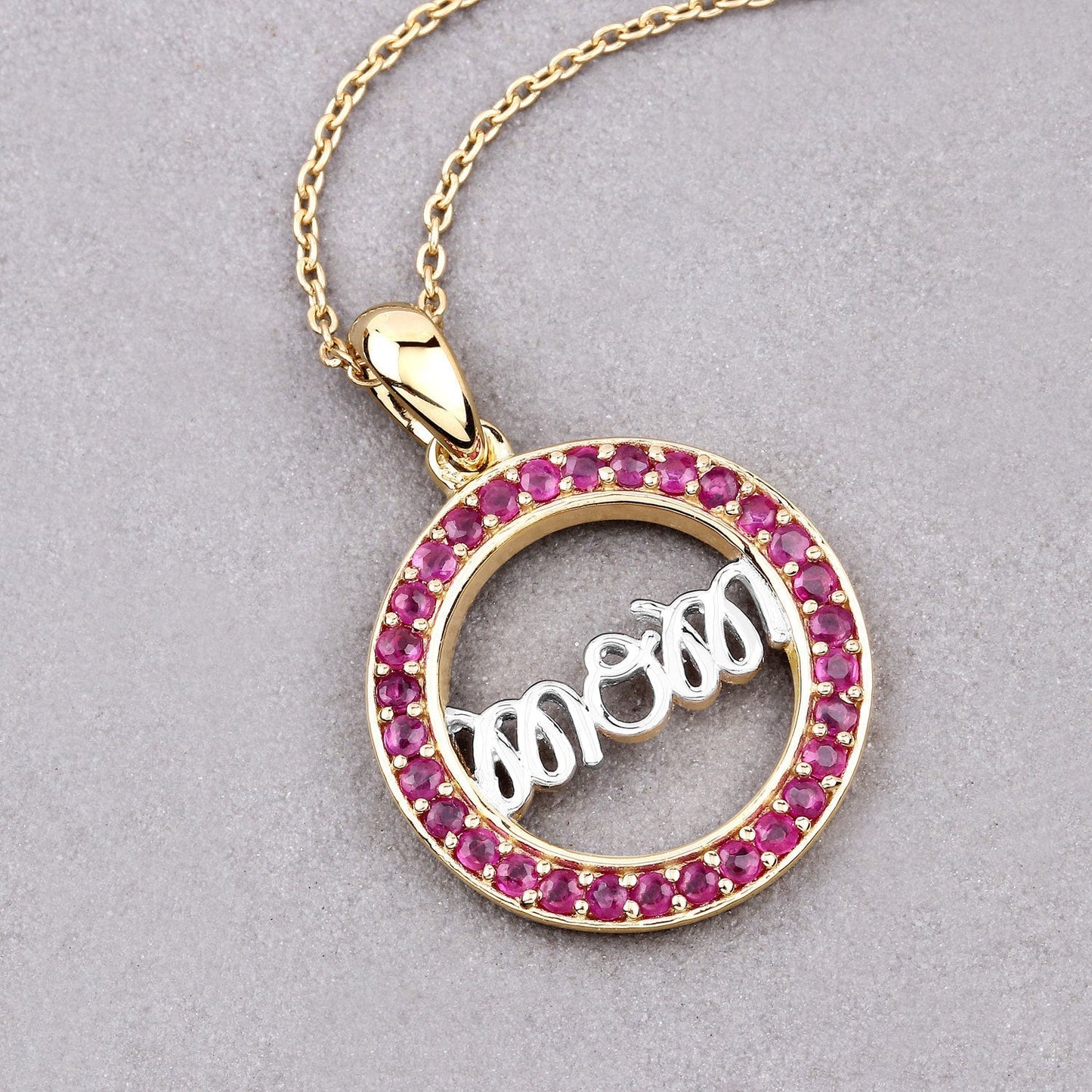 0.64 Carat Genuine Ruby .925 Sterling Silver Pendant Bids.com