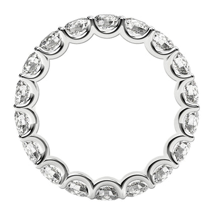 Round Cut Lab Grown Diamond Eternity Ring in 14k White Gold (2 cttw FG/VS2) Bids.com