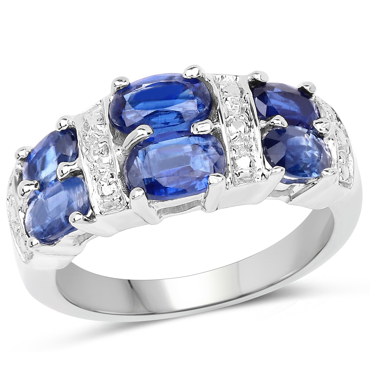2.44 Carat Genuine Kyanite .925 Sterling Silver Ring Bids.com