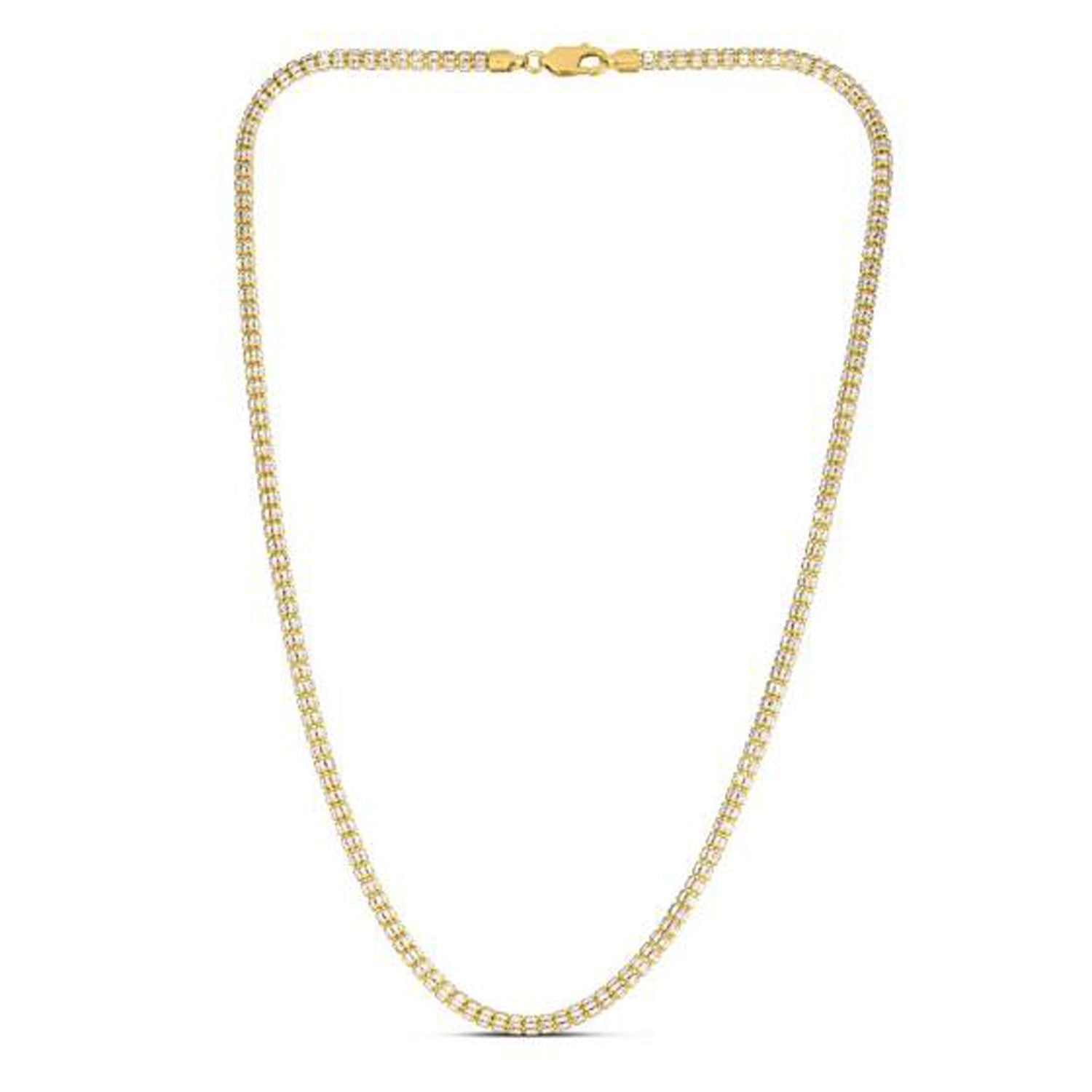 Ice Barrel Chain in 14k Yellow Gold (3.23 mm) Bids.com