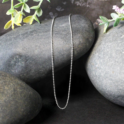 14k White Gold Bead Chain 1.0mm Bids.com