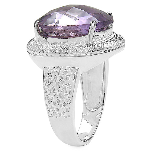 10.22 Carat Genuine Amethyst .925 Sterling Silver Ring Bids.com