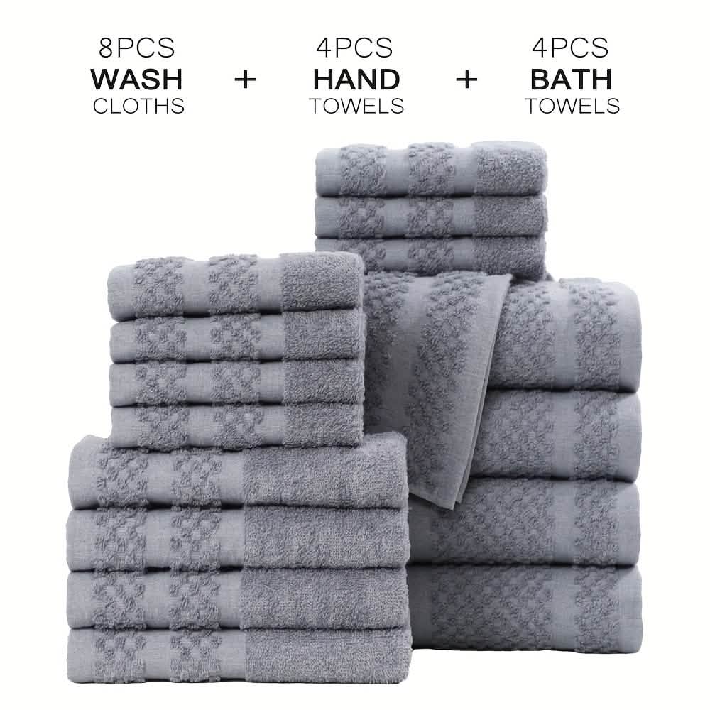 Gray Cotton Bath Towel Set (10–32 pcs) DailySale