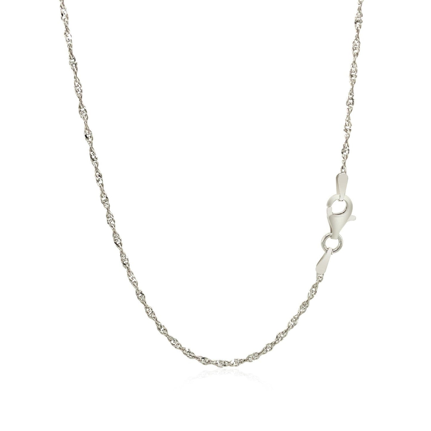 Sterling Silver 1.6mm Singapore Style Chain Bids.com