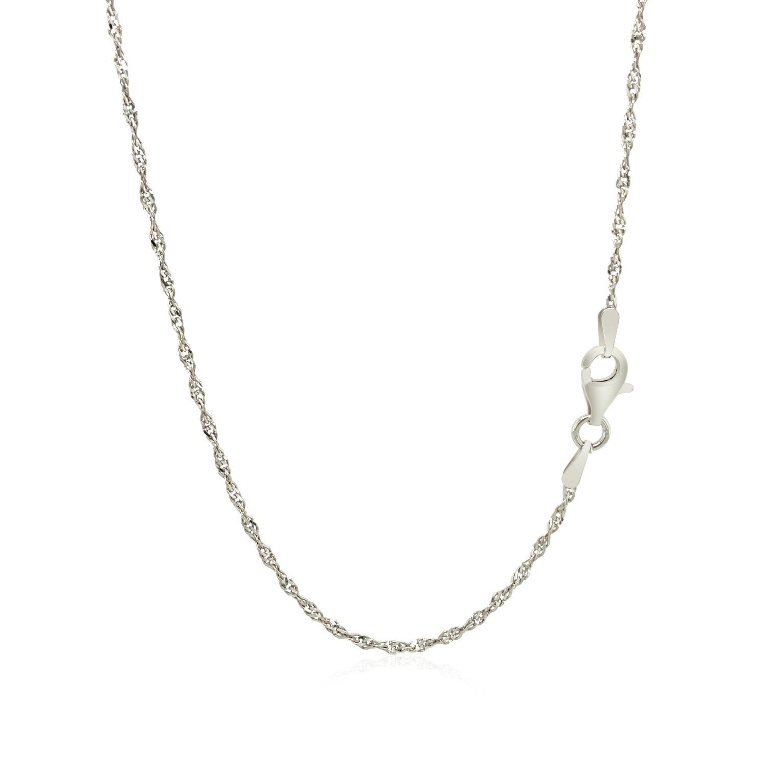 Sterling Silver 1.6mm Singapore Style Chain Bids.com