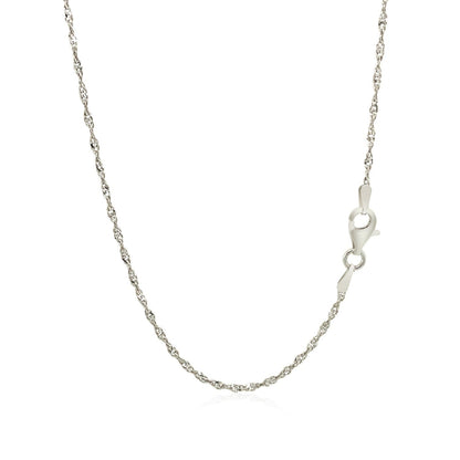 Sterling Silver 1.6mm Singapore Style Chain Bids.com