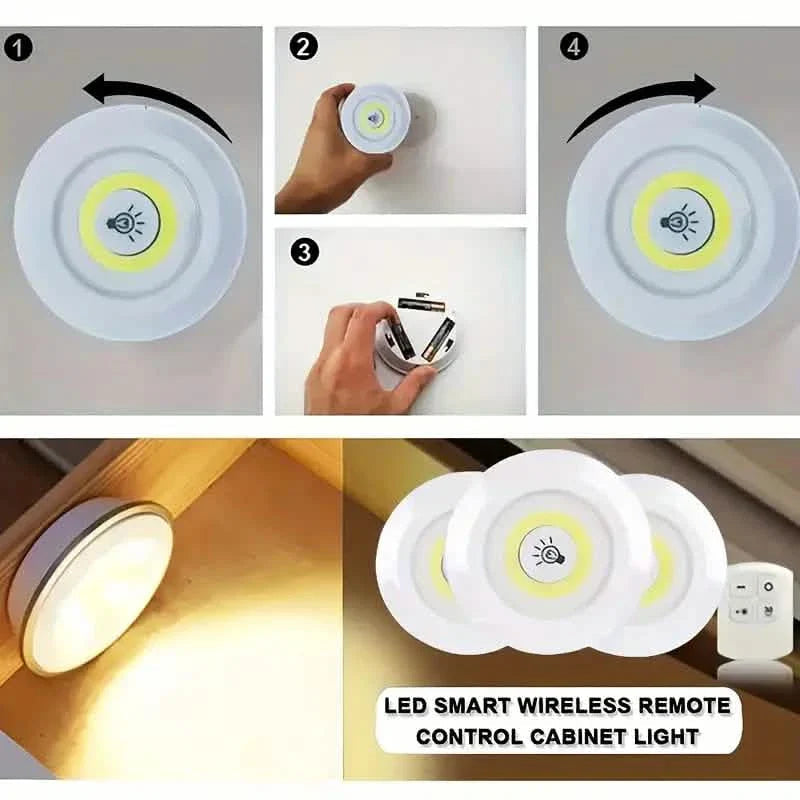 5pcs Smart Wireless LED Under-Cabinet Lights – Remote Control DailySale