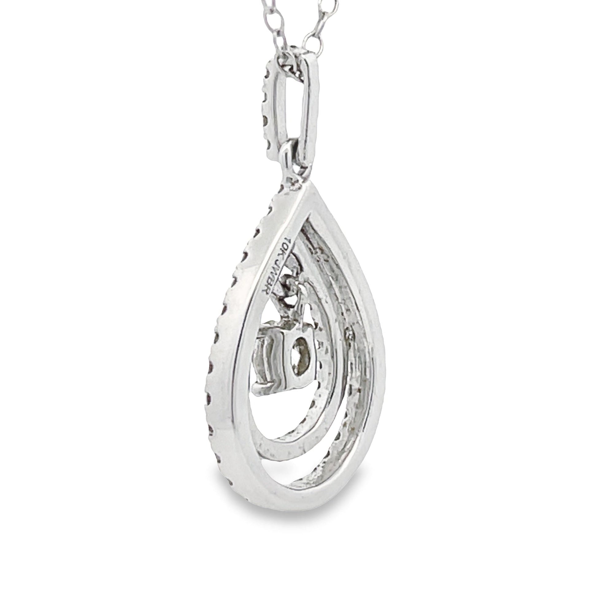 Genuine .77ct Diamond Fashion Pendants 10KT White Gold Bids.com