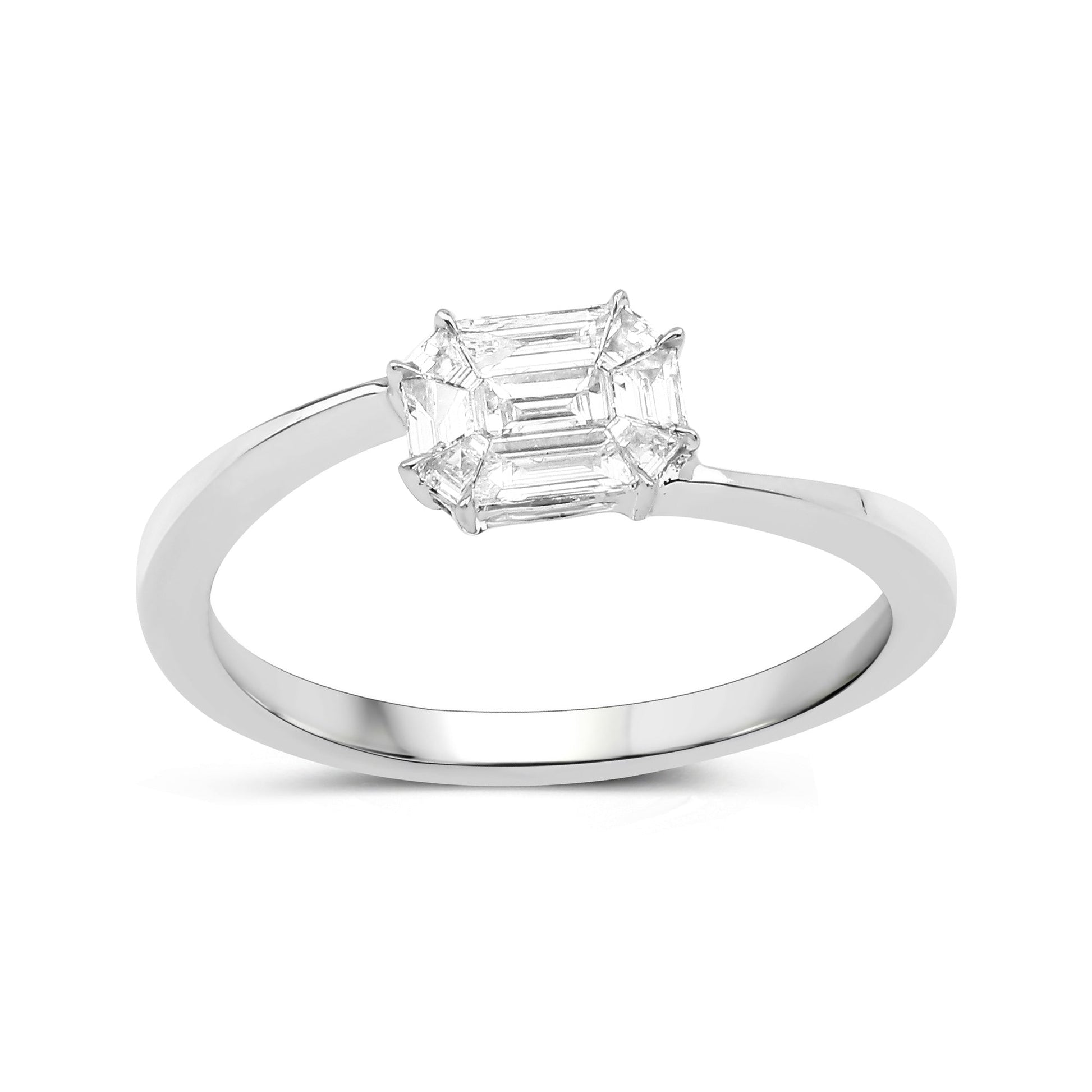 0.33 Carat Genuine White Diamond 18K White Gold Ring (F-G Color, VVS-VS Clarity) Bids.com