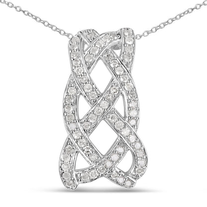 0.54 Carat Genuine White Diamond .925 Sterling Silver Pendant Bids.com