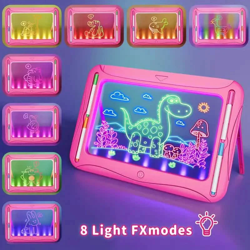 LED Light-Up Doodle Board – 9 Double-Sided Cards with Markers, Art Toy for Kids 3-8 DailySale