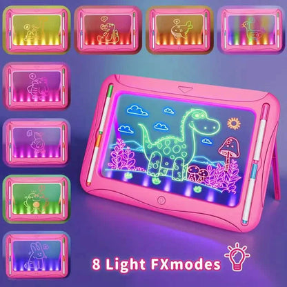 LED Light-Up Doodle Board – 9 Double-Sided Cards with Markers, Art Toy for Kids 3-8 DailySale